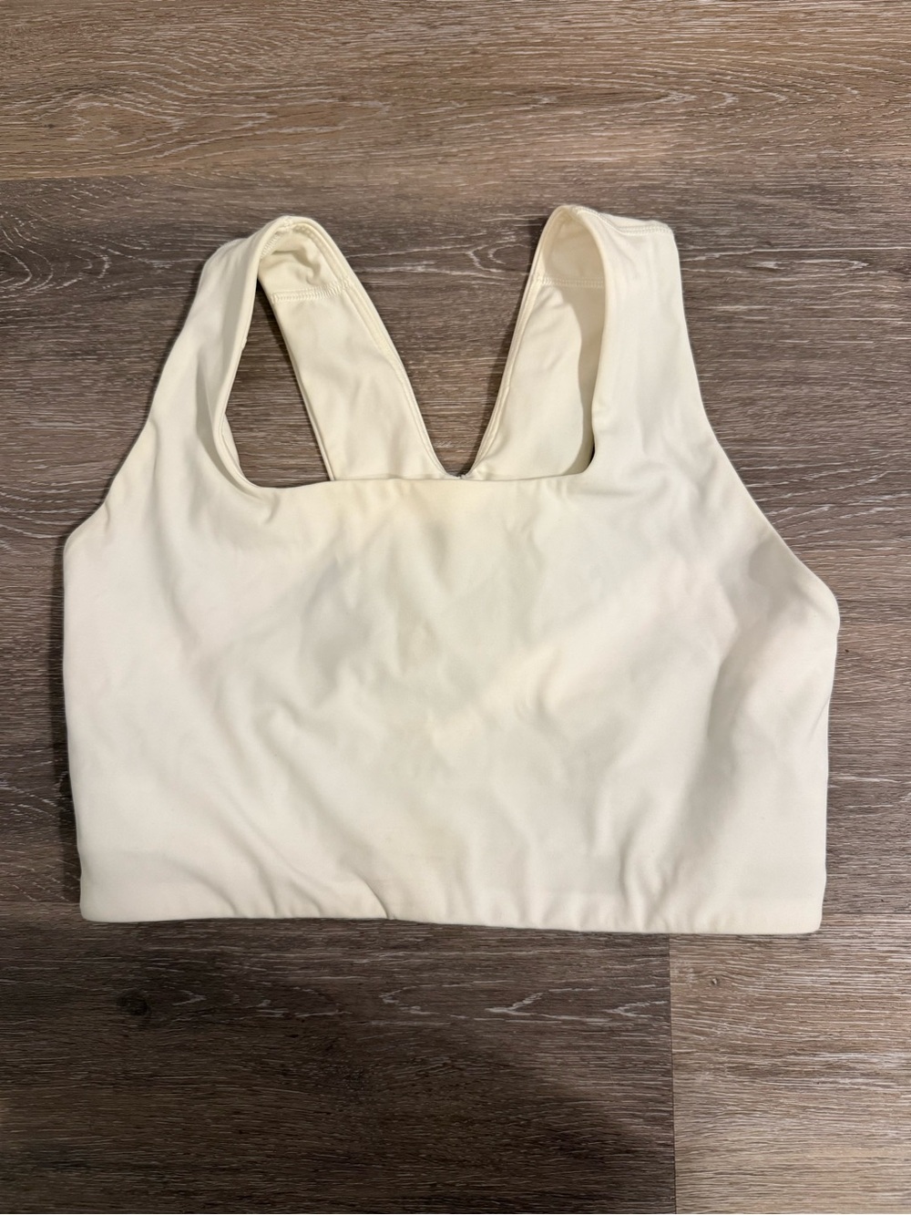 Free People Cream Racerback Sports Bra